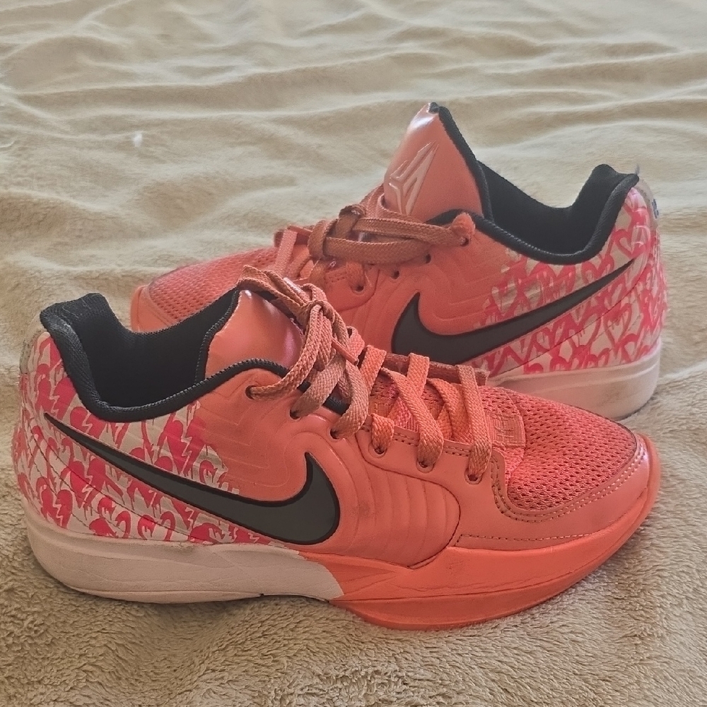 Nike Women's Coral and Black Sneakers
